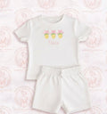 Girls shorts and t-shirt set - lemon design