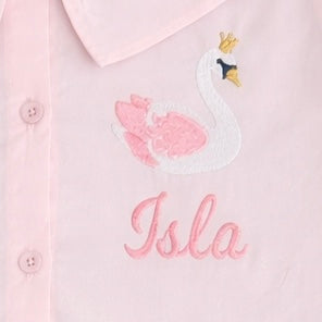 Girls shorts and shirt set - swan design