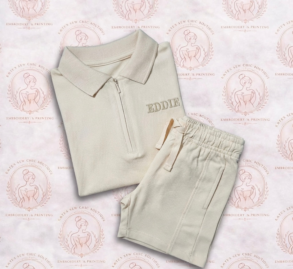 Boys t-shirt and shorts set - with name