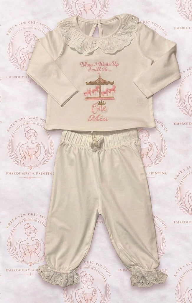 When I wake up pjs - carousel design