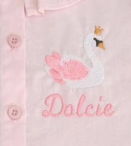 Girls shorts and shirt set - swan design