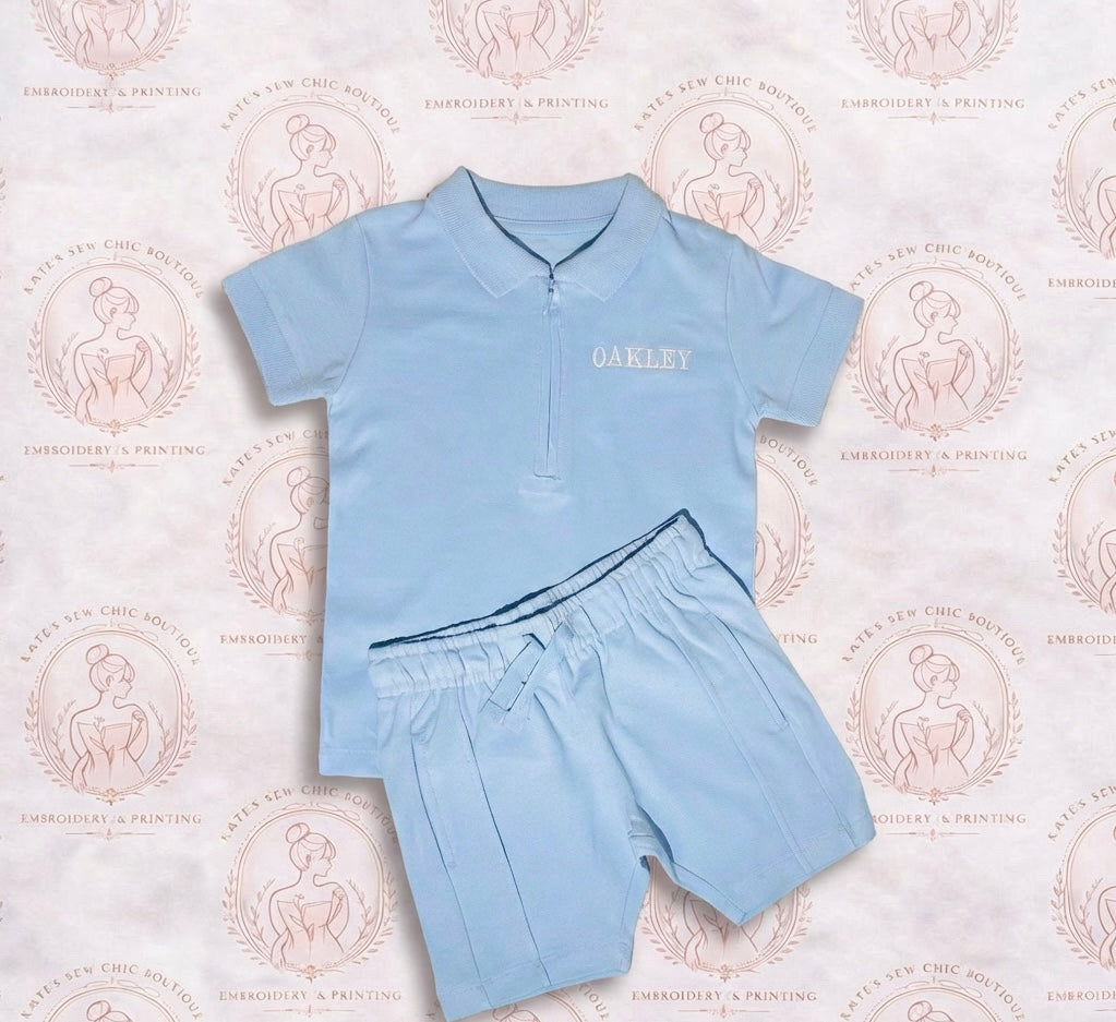 Boys shorts and t-shirt set - with name