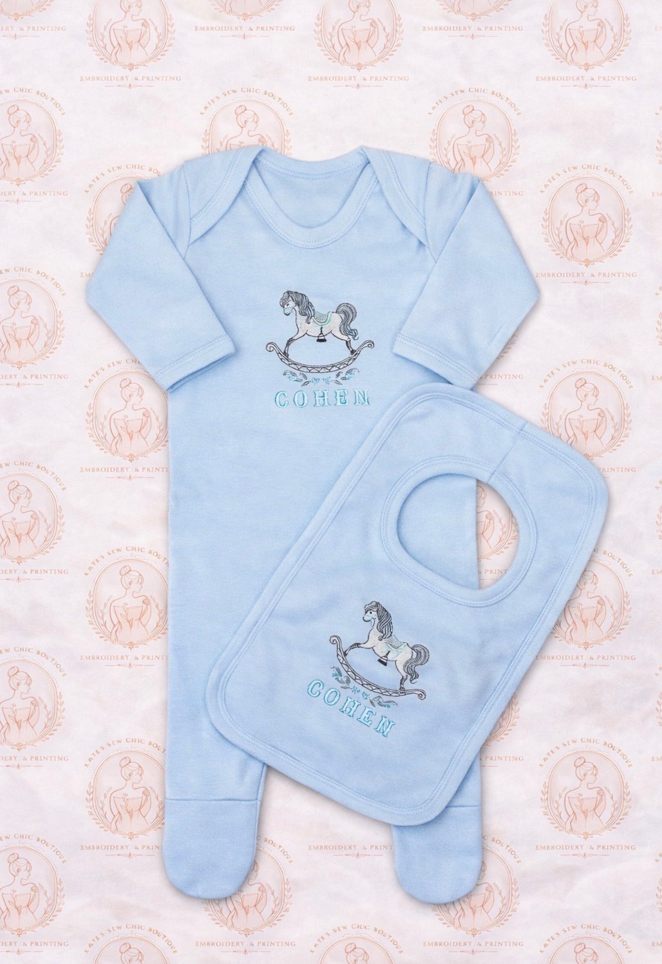 Baby Sleepsuit - rocking horse design